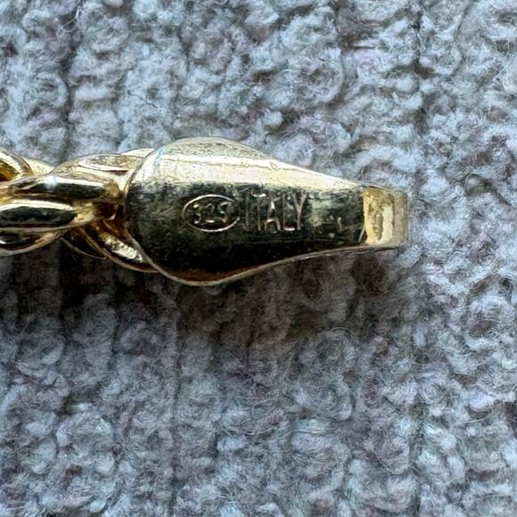 Gold Tone Rope Chain Necklace - Picture 3 of 4